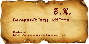 Beregszászy Márta névjegykártya